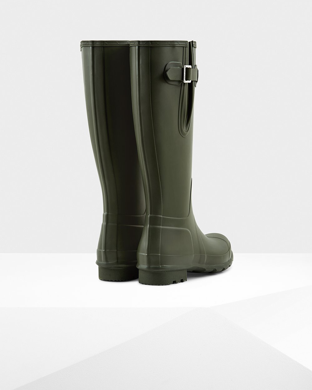 Hunter Original Side Adjustable Tall Rain Boots - Sale Online Mens Dark Olive - RQZKGI064